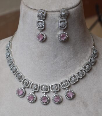 Luxurious American Diamond Necklace Set | Ideal for Bridal Wear