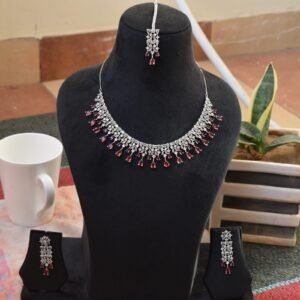 Elegant American Diamond Necklace Set for Women Bridal Jewelry Set