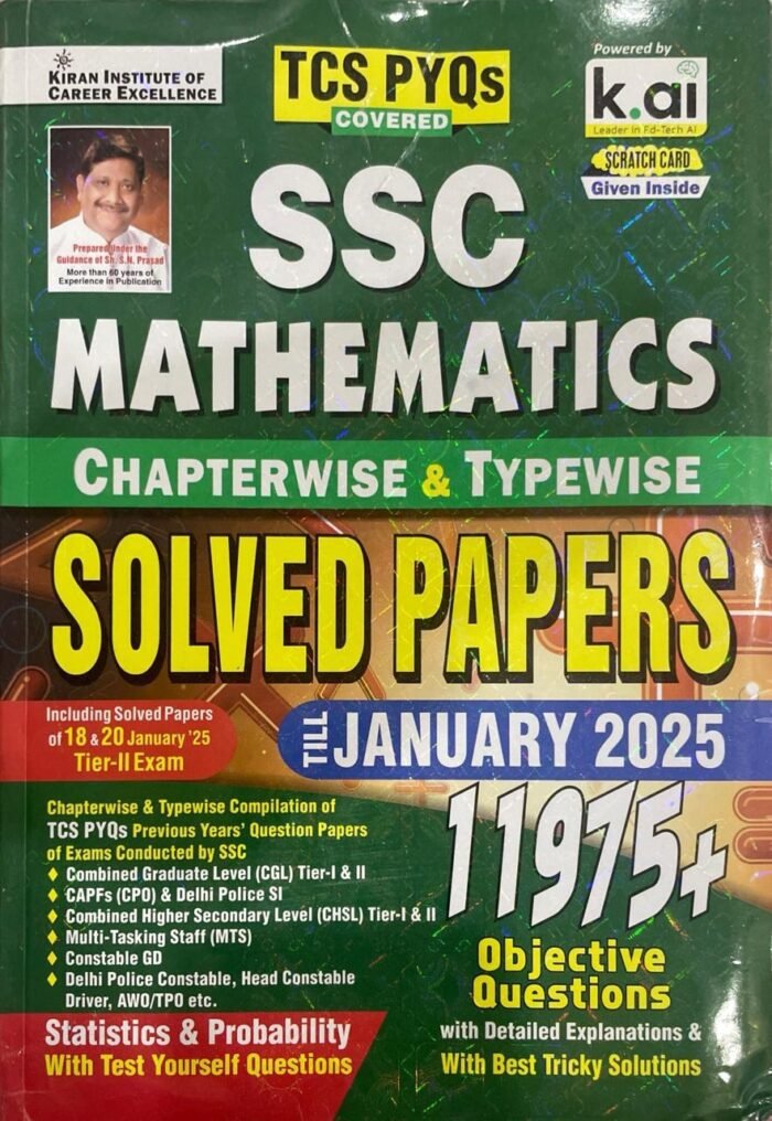 SSC Mathematics Chapterwise Solved Papers Till January 2025, 11975+ Questions with Solutions, TCS PYQs Covered for CGL, CHSL, MTS, Delhi Police