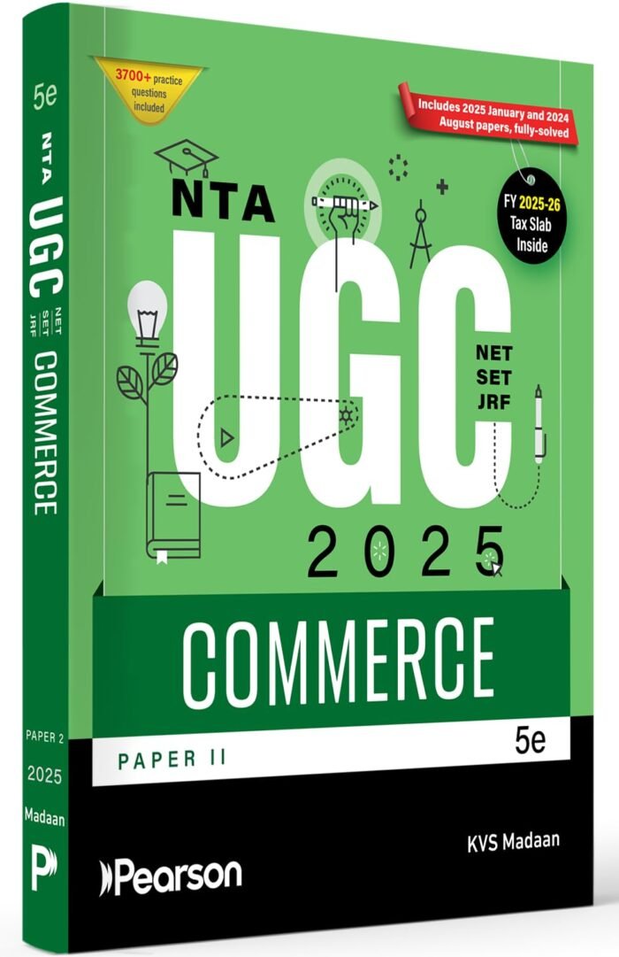 Pearson NTA UGC NET/SET/JRF Paper -II Commerce 2025 | Solved Paper 2025-26 Edition | Chapterwise Practice Questions By KVS Madan