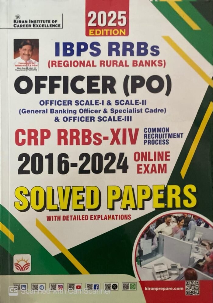 Kiran IBPS RRBs Officer PO CRP XIV 2016 To 2024 Solved Papers 2025 Edition (English Medium) By Kiran Institute of Career Excellence 