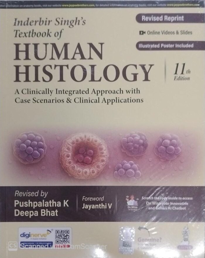 Inderbir Singh’s Textbook of Human Histology 11/e Revised Edition by Pushpalatha K, Deepa Bhatt By Jaypee Brothers Medical Publishers Pvt. Ltd.