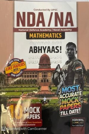 Examcart NDA/NA Mathematics ABHYAAS 10 Mock Papers Book For 2025 Exam in English By Agarwal Examcart Publication
