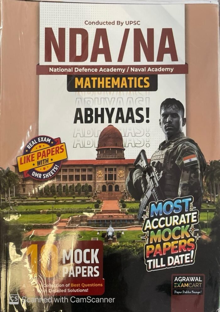 Examcart NDA/NA Mathematics ABHYAAS 10 Mock Papers Book For 2025 Exam in English By Agarwal Examcart Publication