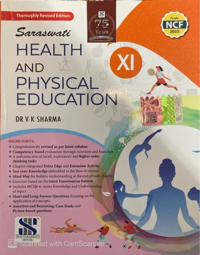 Saraswati Health and Physical Education English Meduim Class 11 VK Sharma By New Saraswati Publication