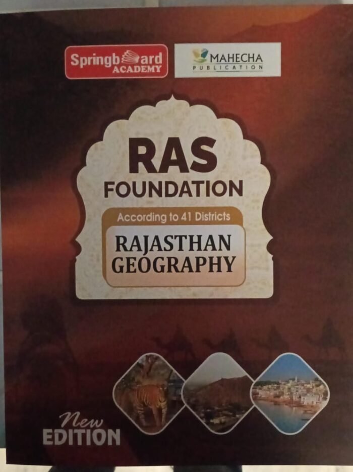 Springboard Academy RAS Foundation Rajasthan Geography English Medium Based on 41 Districts New Edition November 2025 By Mahecha Publication Springboard Academy RAS Foundation Rajasthan Geography English Medium Based on 41 Districts New Edition November 2025 By Mahecha Publication