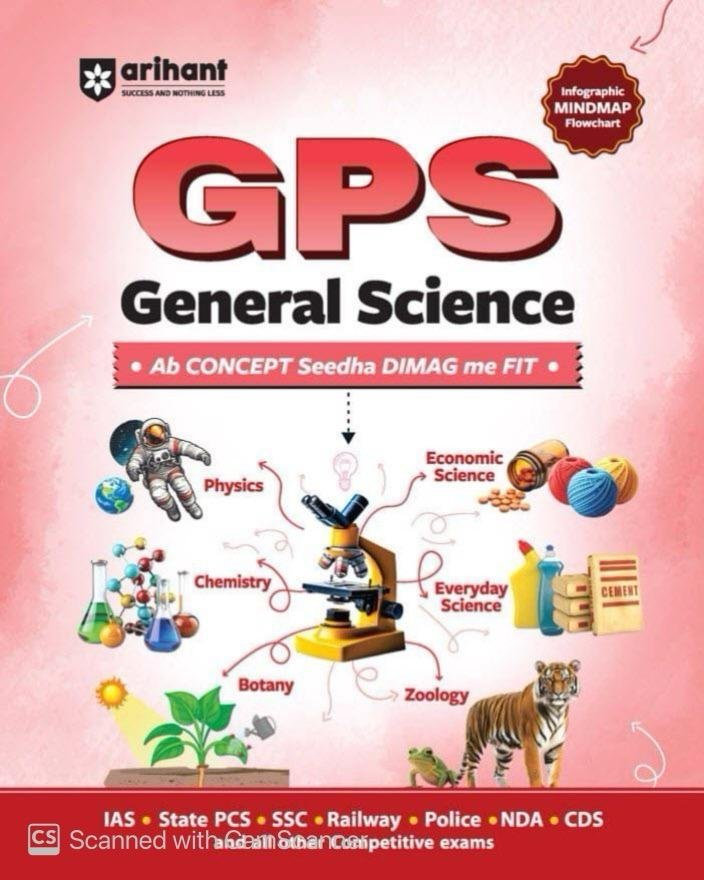 Arihant GPS General Science | with Infographics Mindmaps & Flowcharts | for UPSC, IAS, PCS, SSC, Railway, NDA, CDS & Other Competitive Exams | Hindi Medium By Arihant Publication