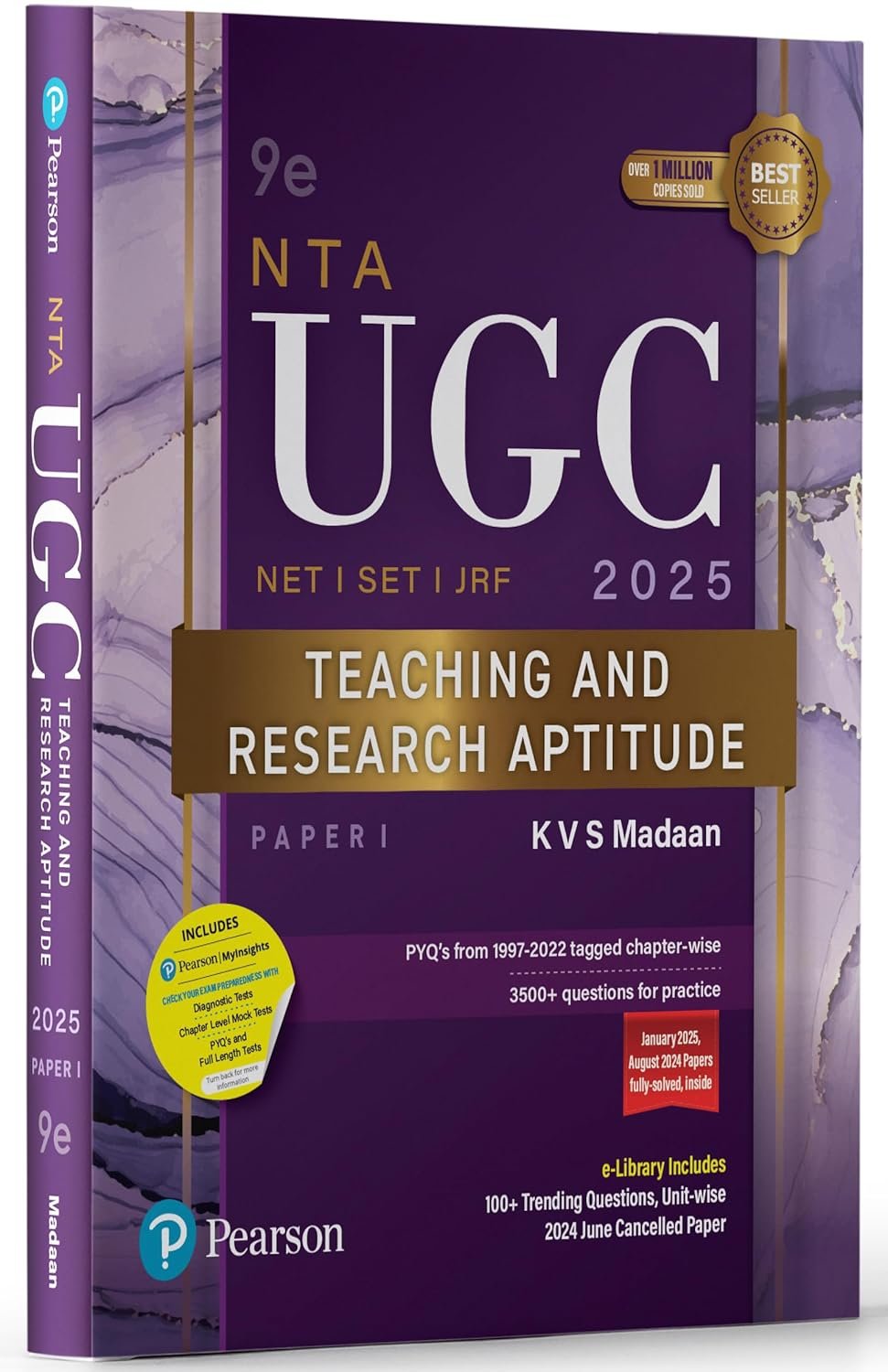 Pearson NTA UGC NET 2025 Paper 1 by KVS Madaan | Teaching & Research Aptitude | NET/SET/JRF | 3500+ Practice Questions | Chapterwise Practice Questions By KVS Madan