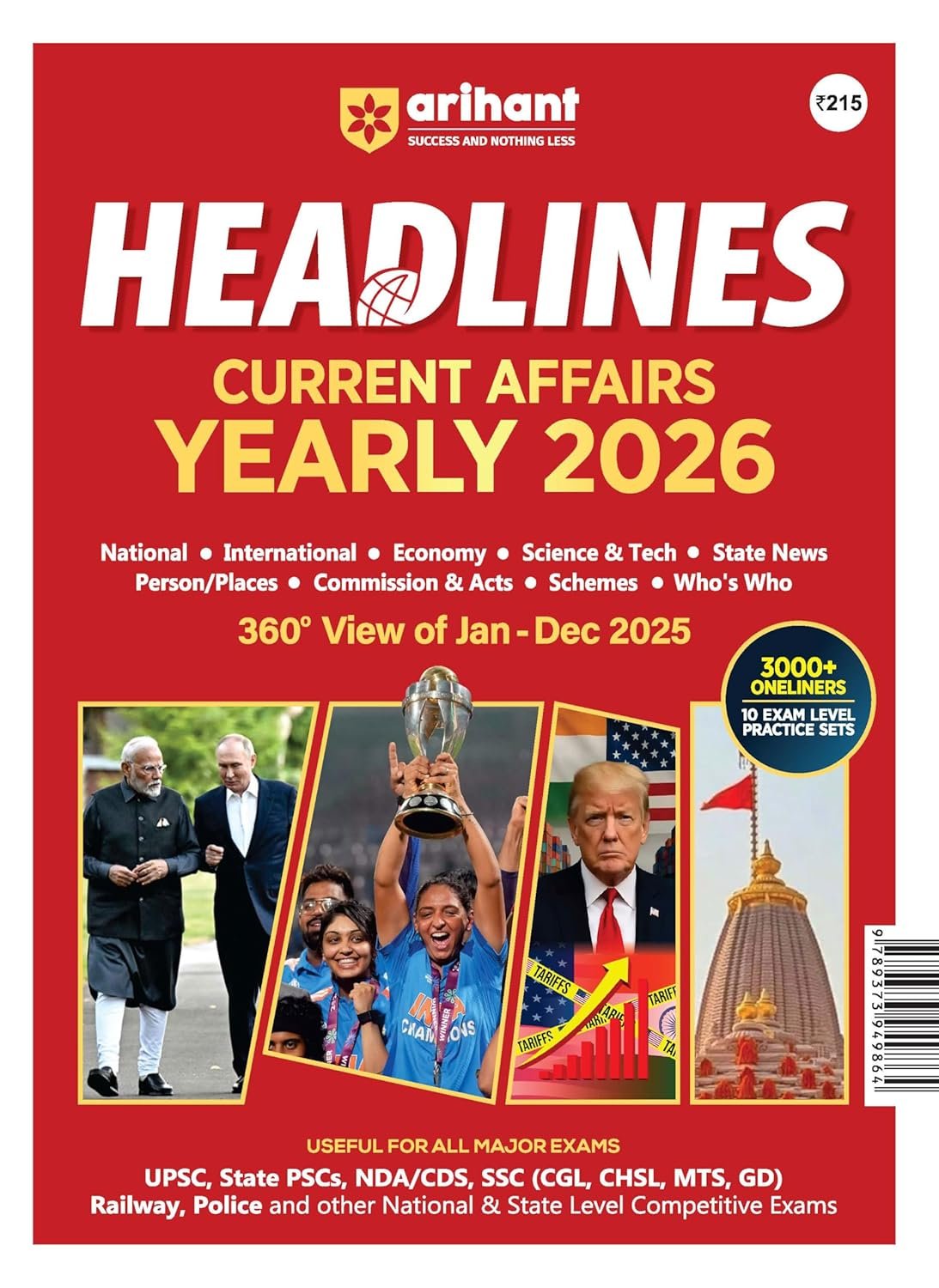 Arihant Headlines Current Affairs Yearly 2026 | By Arihant Publication