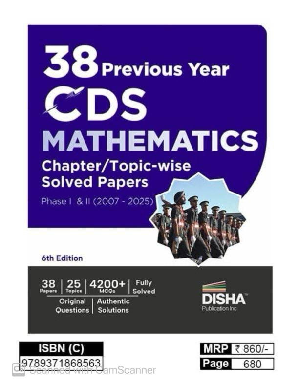 38 Previous Yera CDS & CDS OTA English Chapter/Topic-Wise Solved Papers Phase 1 & 2 (2007-25) 6th Edition 2026 By Disha Publication