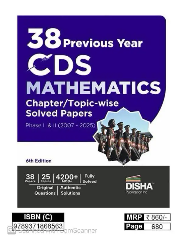38 Previous Yera CDS & CDS OTA English Chapter/Topic-Wise Solved Papers Phase 1 & 2 (2007-25) 6th Edition 2026 By Disha Publication