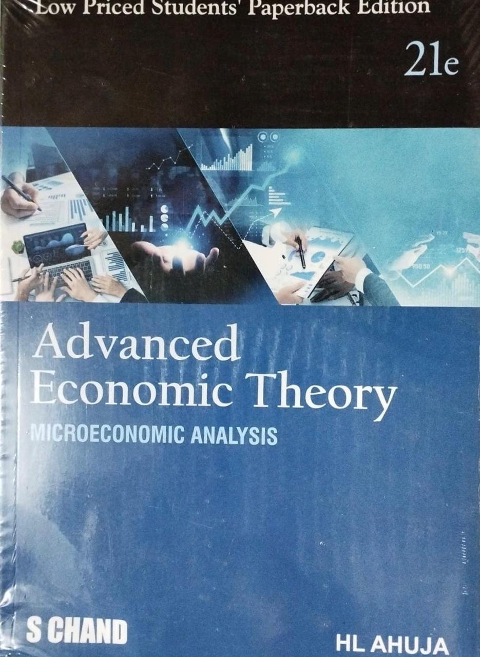 S Chand Advanced Economic Theory Microeconomic Analysis (Lpspe) HL Ahuja By S Chand Publishing