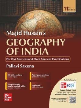 Mc Graw Hill Geography of India Colourful Maps Graphs Charts And Tables By Majid Husain and Pallavi Saxena 11th Edition English Medium TMH Mc Graw Hill Author Pallwai Saxsena