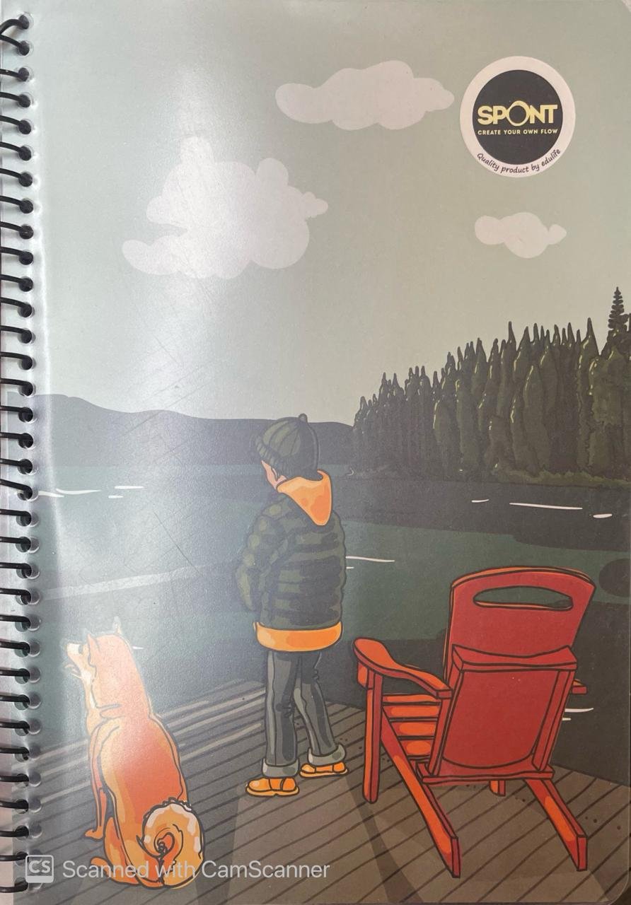 SPONT A4 Size Long Spiral Notebook | 21 CM x 29.7 CM Approx. Pages 280| Single Line Notebook | GSM 56 | Use for School ,College Student & Professionals Notes | Covers May Differ | Pack of 6 Books