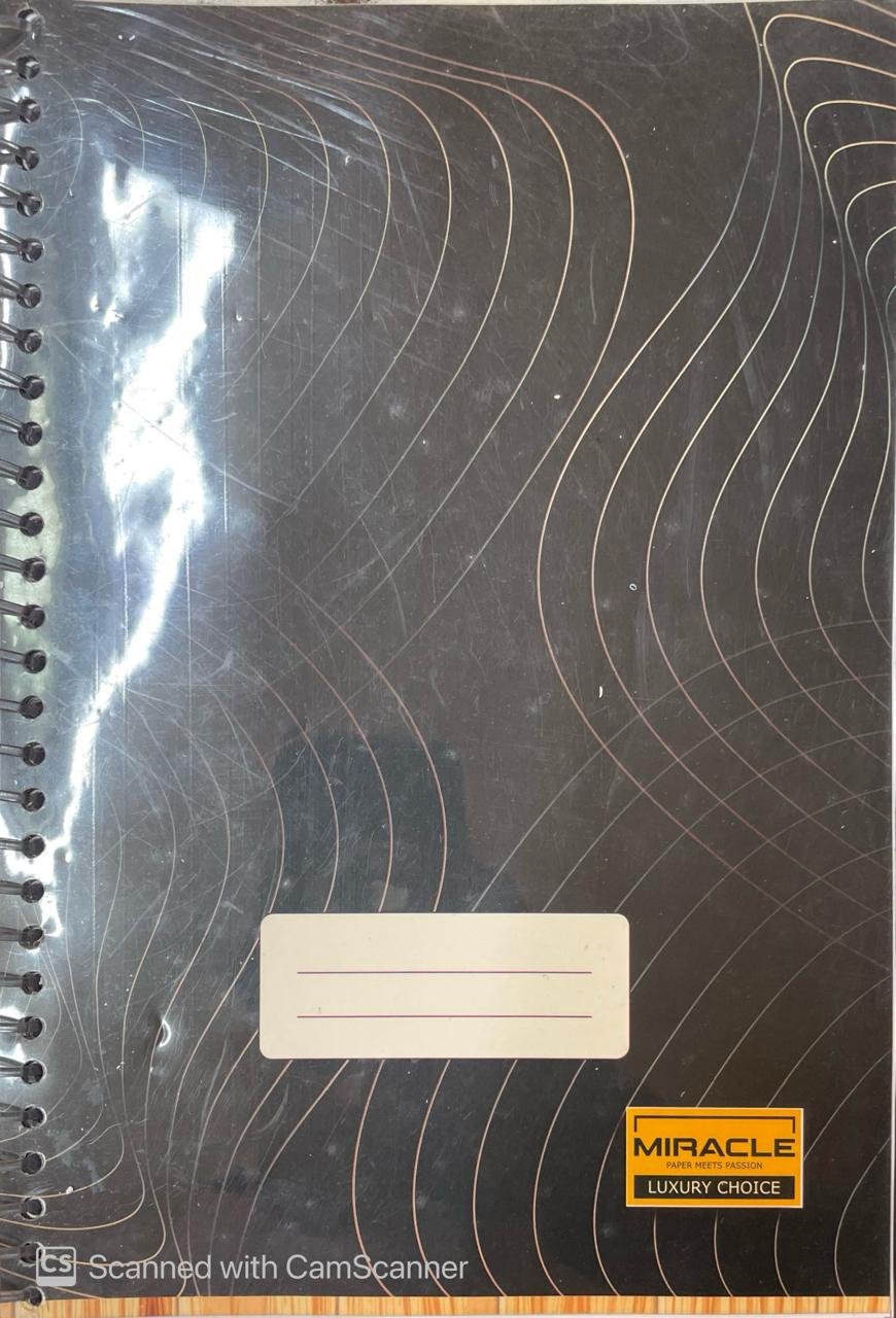 Miracle A4 Size Long Spiral Notebook | 21 CM x 30CM Approx. Pages 400| Single Line Notebook | GSM 70| Use for School ,College Student & Professionals Notes | Covers May Differ | Pack of 3 Spiral Notebook