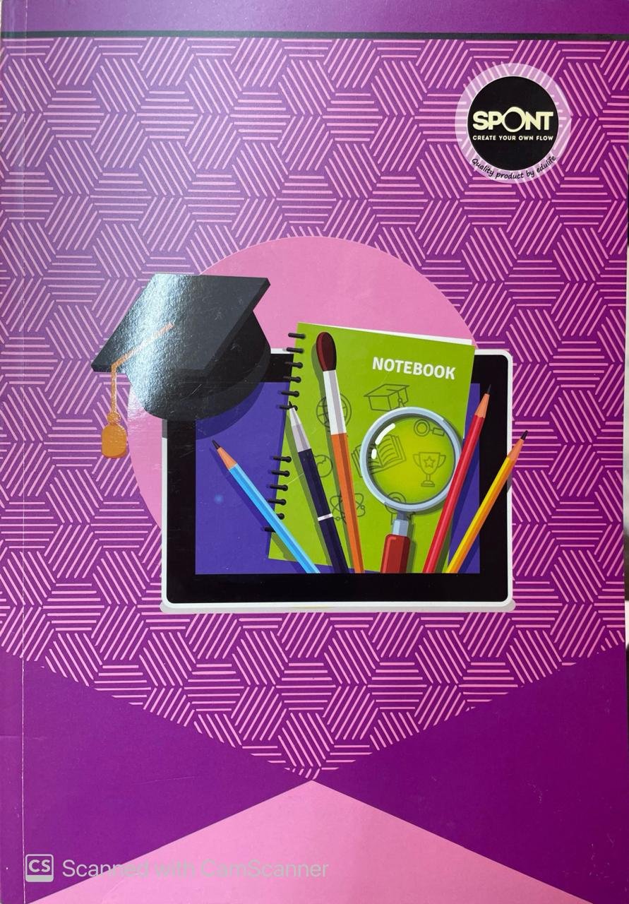 SPONT A4 Size Long Notebook | 29.7 CM x 21 CM Approx. Pages 380 | Single Line Notebook | GSM 56 | Use for School ,College Student & Professionals Notes | Covers May Differ | Pack of 6 Books
