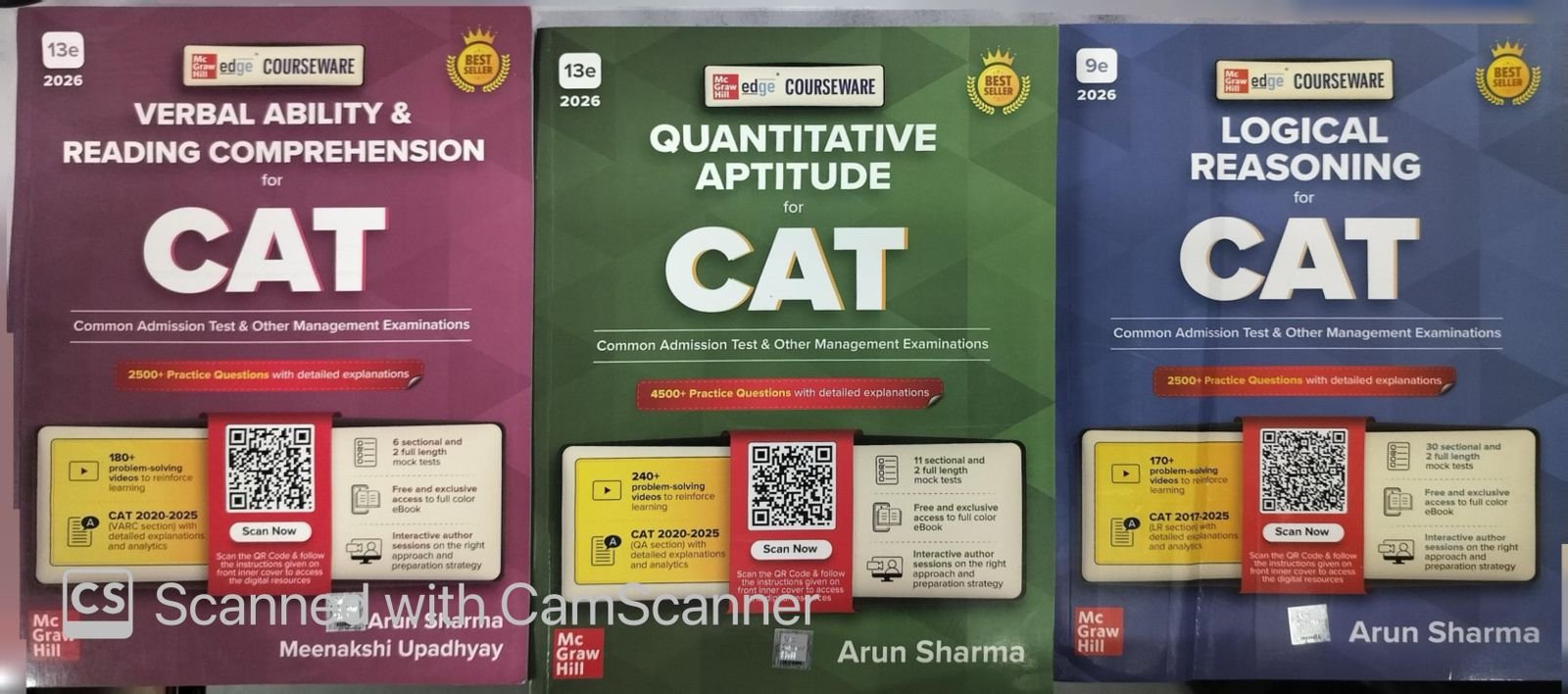 TMH CAT Courseware Latest Edition Arun Sharma complete Combo Set for CAT 2026 By Mc Graw Hill Publication TMH Books