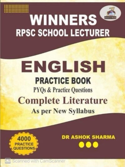 Winners Handbook RPSC 1st First Grade RPSC ENGLISH Practice BOOK PYQs & Practice Questions 4000 Practice Questions By Ashok Sharma By Winners World