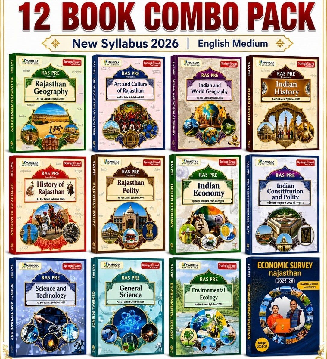 Mahecha Publication Springboard Academy RAS Pre Foundation 12 Book Combo English Medium Based on New Syllabus 2026 New Edition 2026