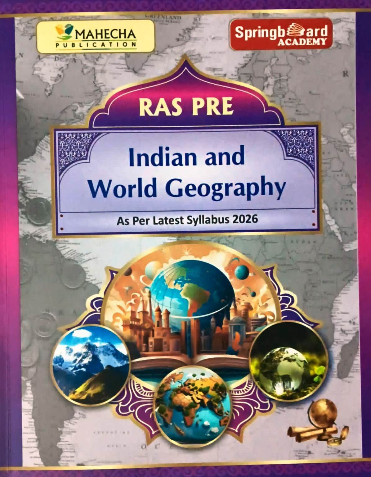 Mahecha Publication SpringBoard Academy RAS PRE Indian And World Geography (English Midium) New Edition 2026