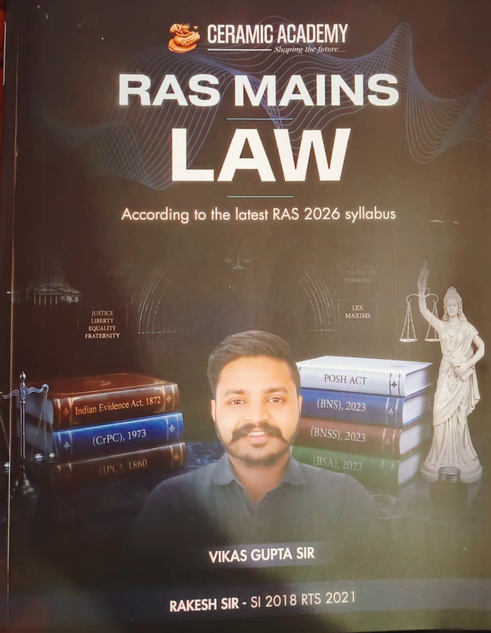 Ceramic Academy Ras Mains LAW (Vidhi) (English Medium) Edition 2026 By Vikas Gupta Sir