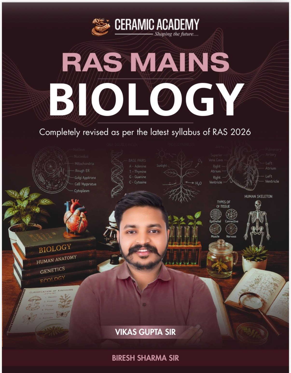 Ceramic Academy RAS Mains Biology English Medium New Edition June 2026 By Biresh Sharma Sir, Vikas Gupta Sir